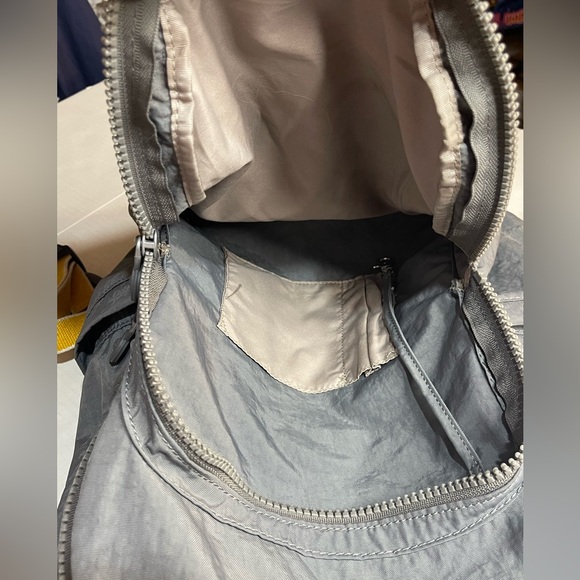 KIPLING LARGE SEOUL BACKPACK  LAPTOP GRAY AND YELLOW ACCENT TRAVEL HIKING WORK - Picture 6 of 8